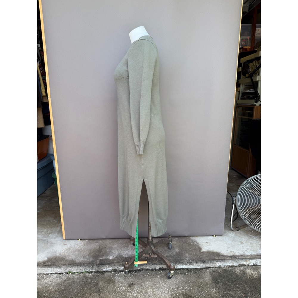 Splendid x Cella Jane Sage Green V-Neck Knit Midi Sweater Dress Size Small Earth - Picture 6 of 13